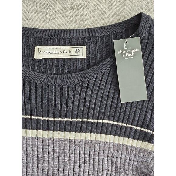 Abercrombie & Fitch Knit Tube Dress Size XS Bodycon Horizontal Stripe Old Money - Picture 4 of 13